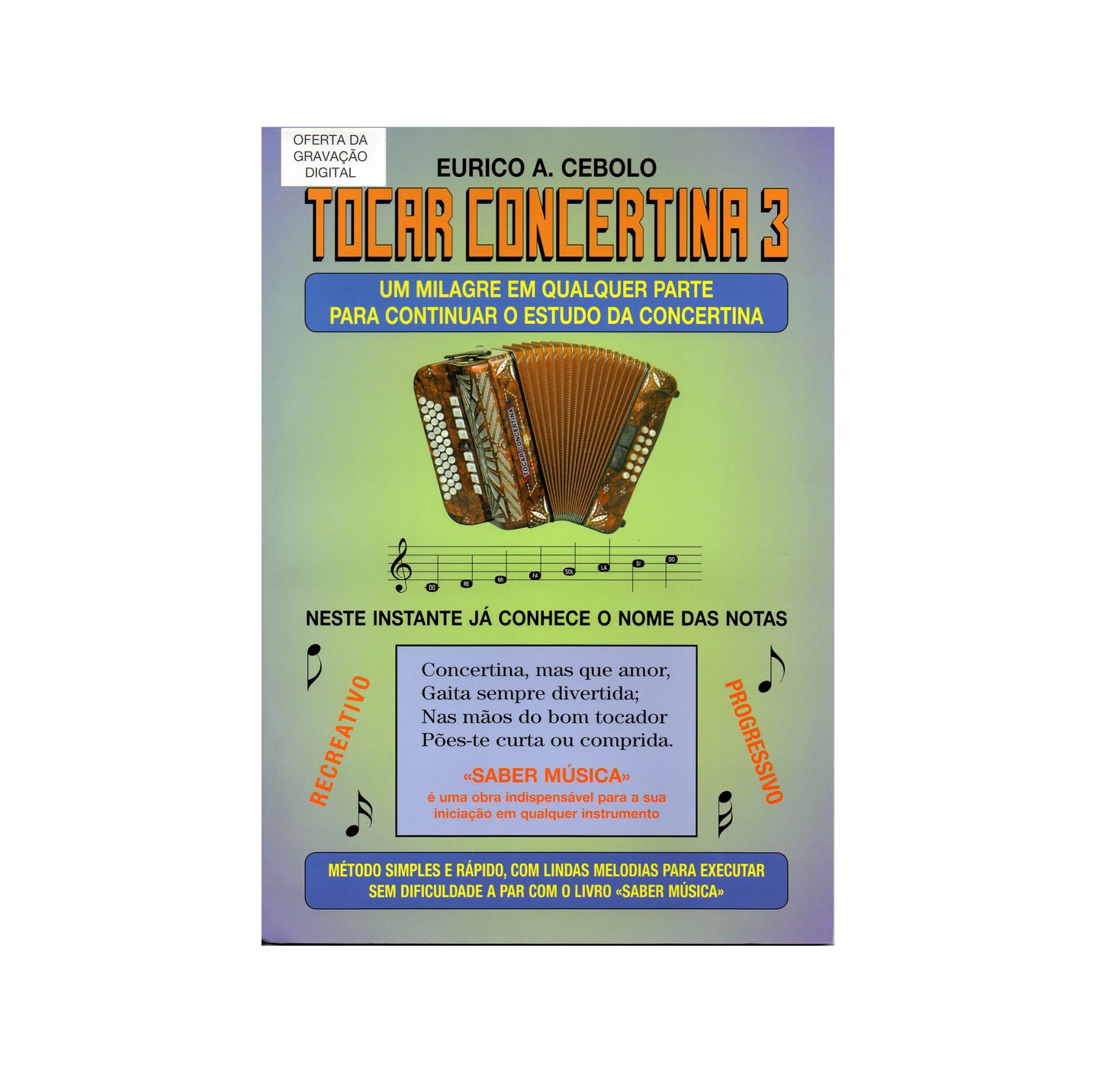 Livro EURICO CEBOLO - TOCAR CONCERTINA Nº3