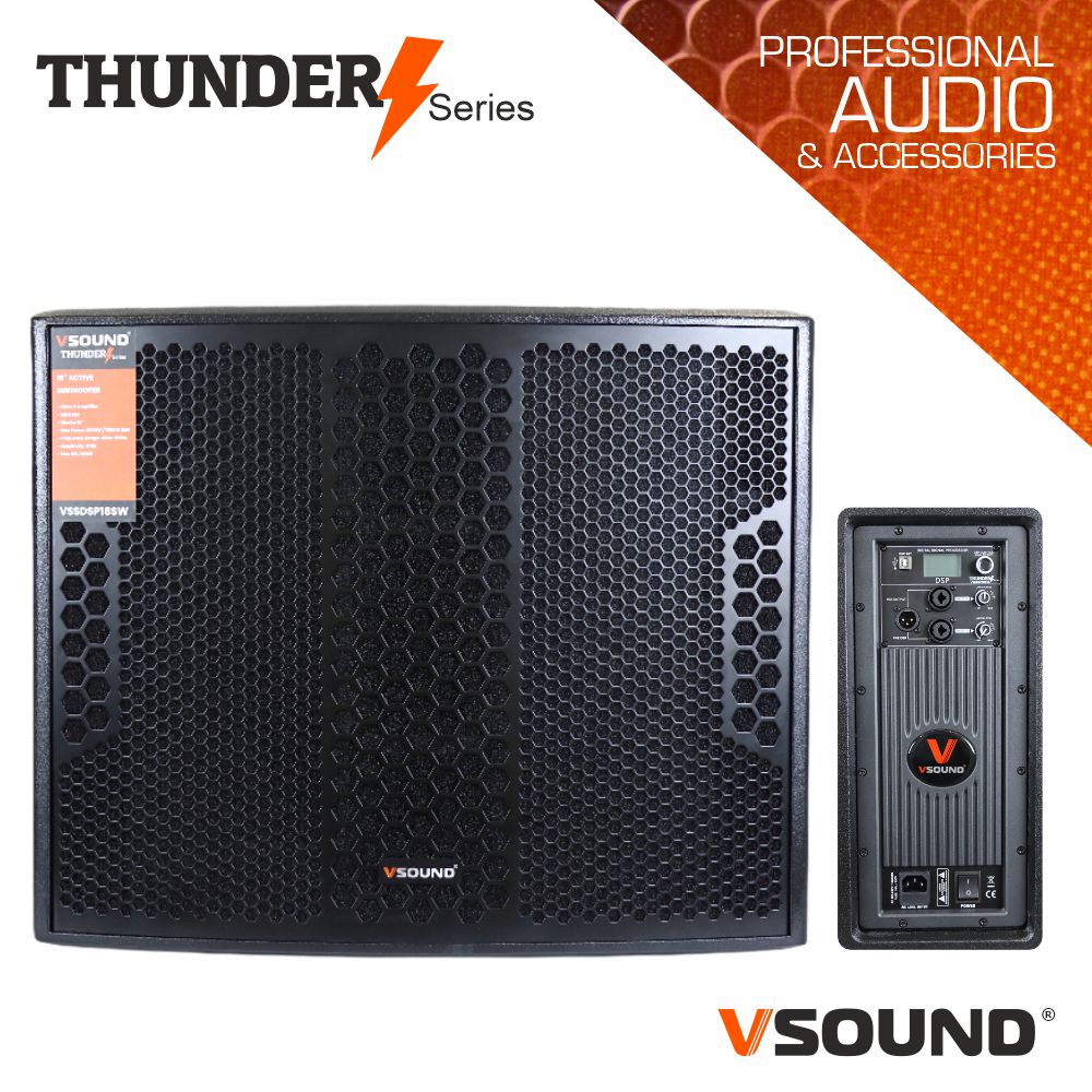 Subwoofer Amplificado Profissional 18″ 2000W VSOUND