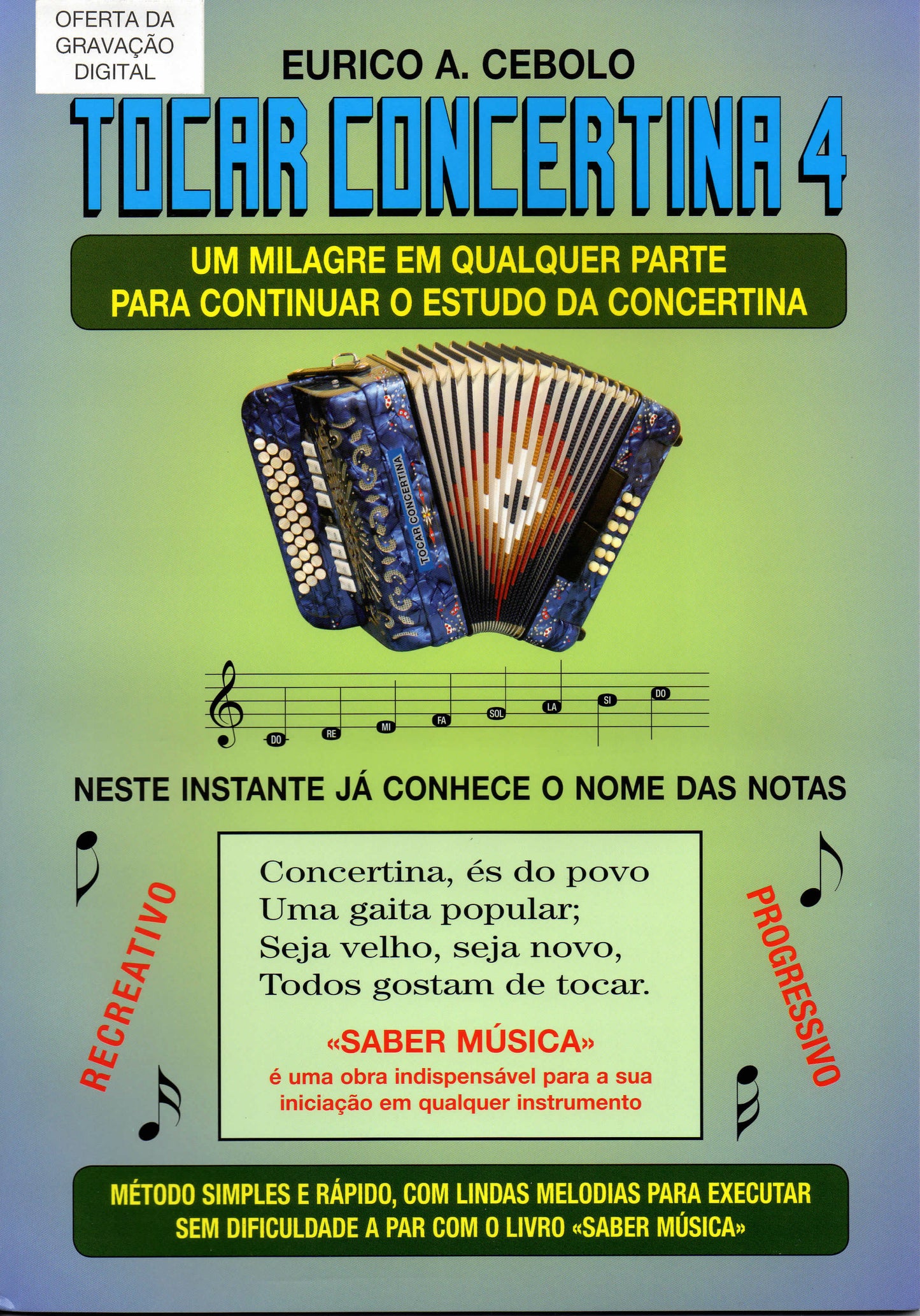 Livro EURICO CEBOLO - TOCAR CONCERTINA Nº 4