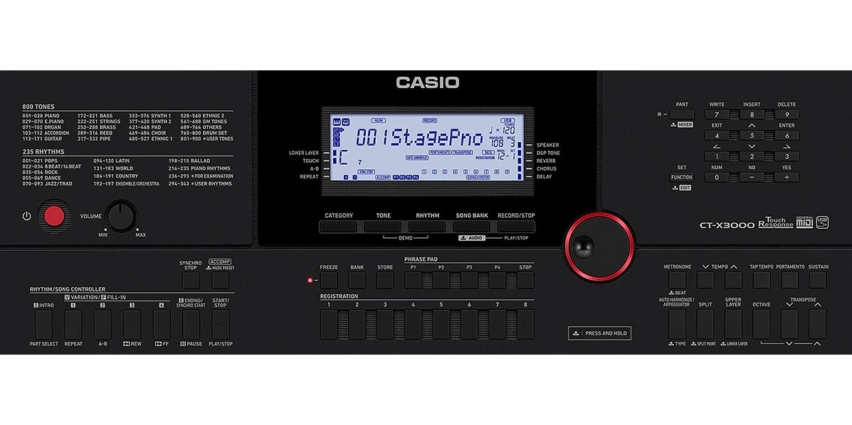 Teclado CASIO CT-X3000