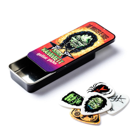 Caixa em metal com 6 palhetas KIRK HAMMETT KH01T088