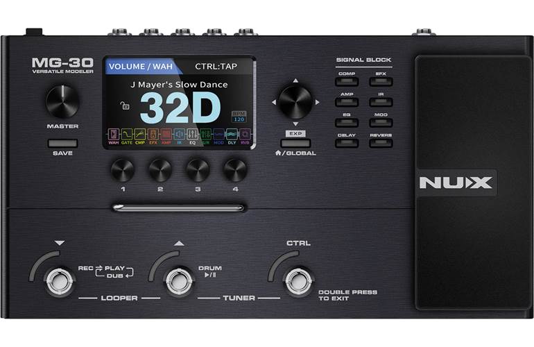 Pedaleira NUX MG-30 Modeling Guitar Processor